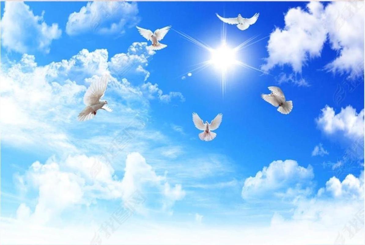 Белые голуби летят в небе …» — создано в Шедевруме