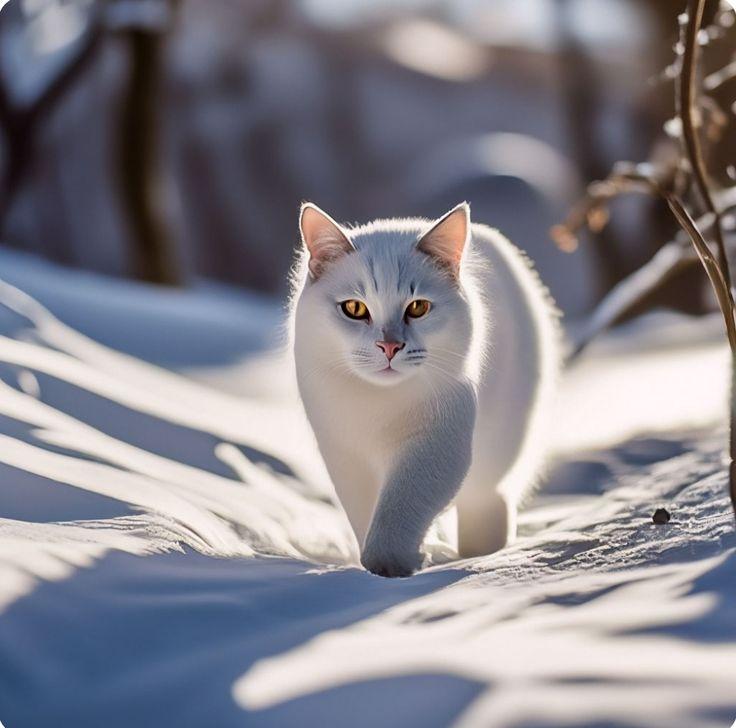 Зима. Кошка. | Кошки, Зима