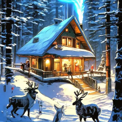 Лесные звери зимой » uCrazy.ru - Источник Хорошего Настроения