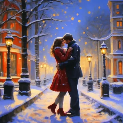 Зима, вечер, чувства, романтика, …» — создано в Шедевруме