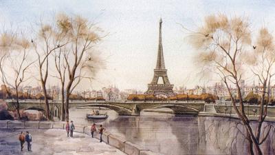 Обои Весенний Париж, картинки - Обои для рабочего стола Весенний Париж фото  из альбома: (города)