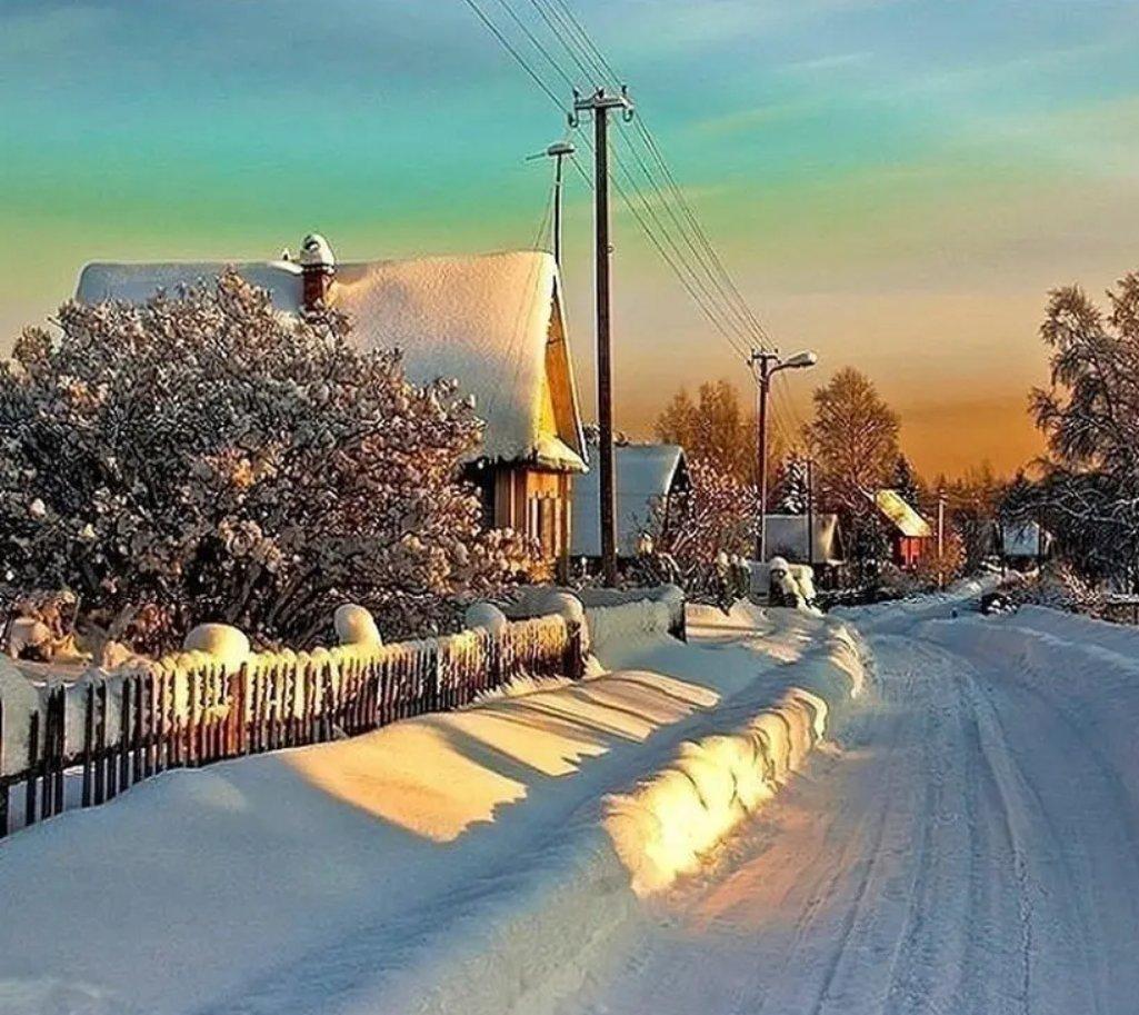 Зима в белорусской деревне. Фотограф Павел Помолейко