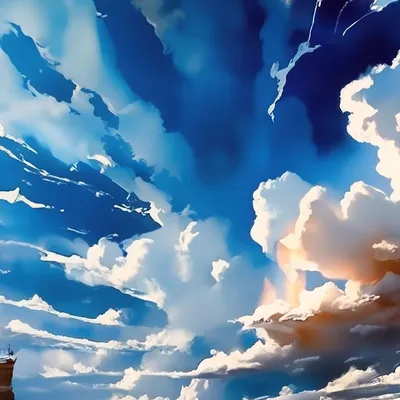 Красивое голубое небо для обоев на…» — создано в Шедевруме