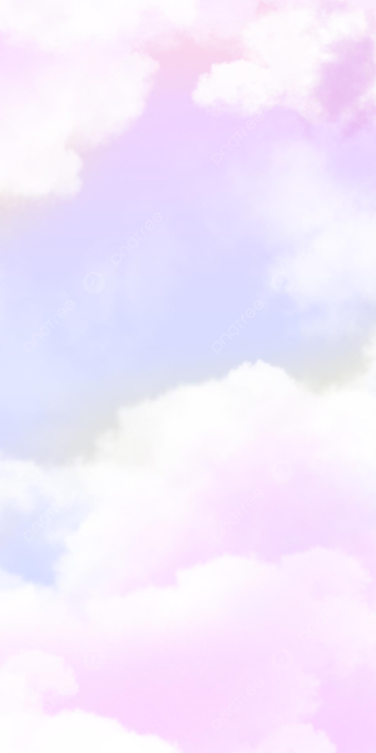 Голубое небо Розовое облако красочный мобильный телефон обои Фон Обои  Изображение для бесплатной загрузки - Pngtree
