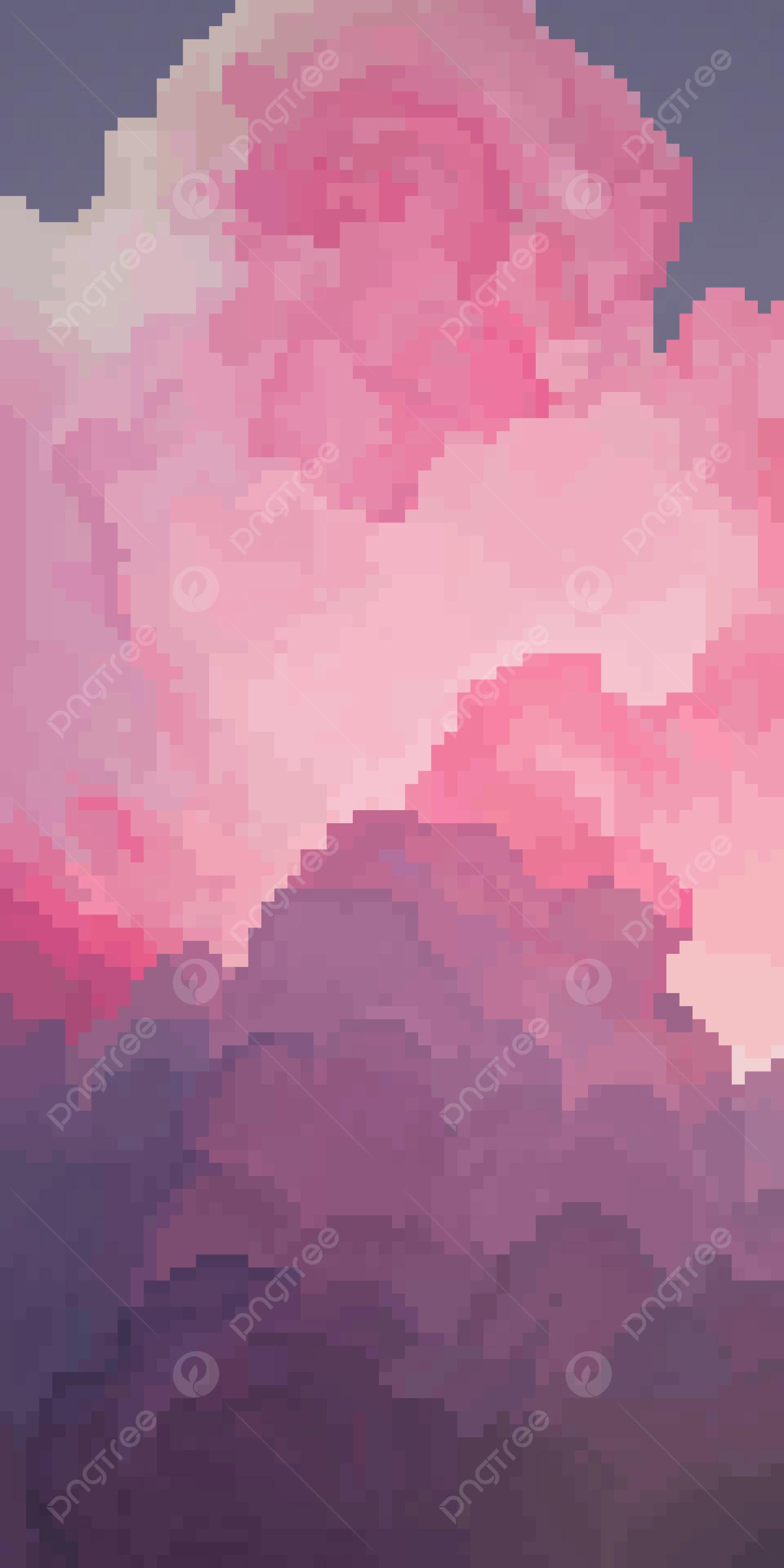 Небо пейзаж в пиксельном стиле мобильный телефон обои фон Обои Изображение  для бесплатной загрузки - Pngtree