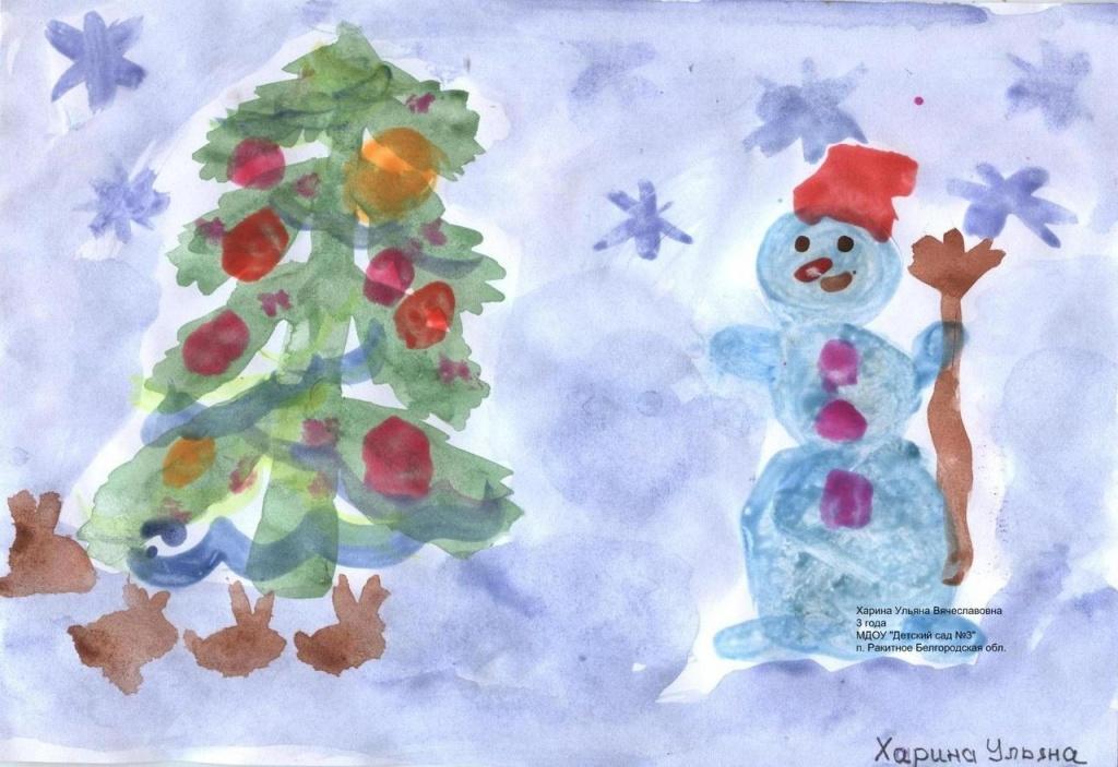 Рисунки детей на тему зима в начальной школе (48 фото) » рисунки для  срисовки на Газ-квас.ком