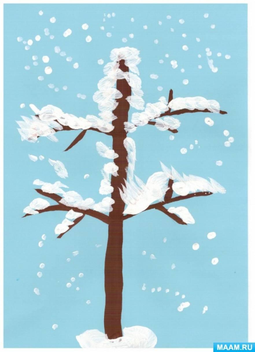 Рисунок \"Зима пришла\", автор Щекина Вероника