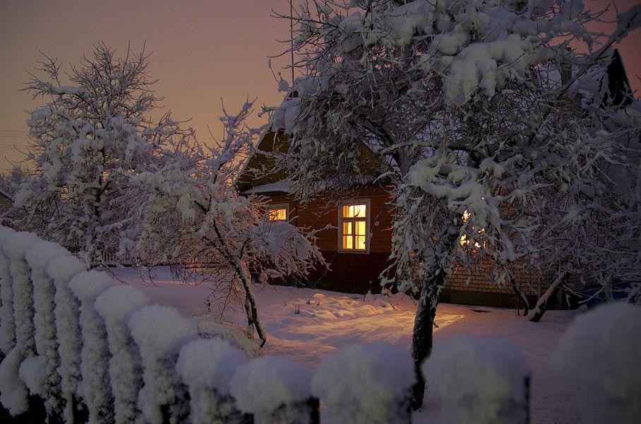 Картинки на тему зима в деревне
