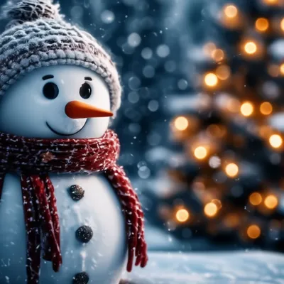 Зима холода... \" красивый снеговик …» — создано в Шедевруме