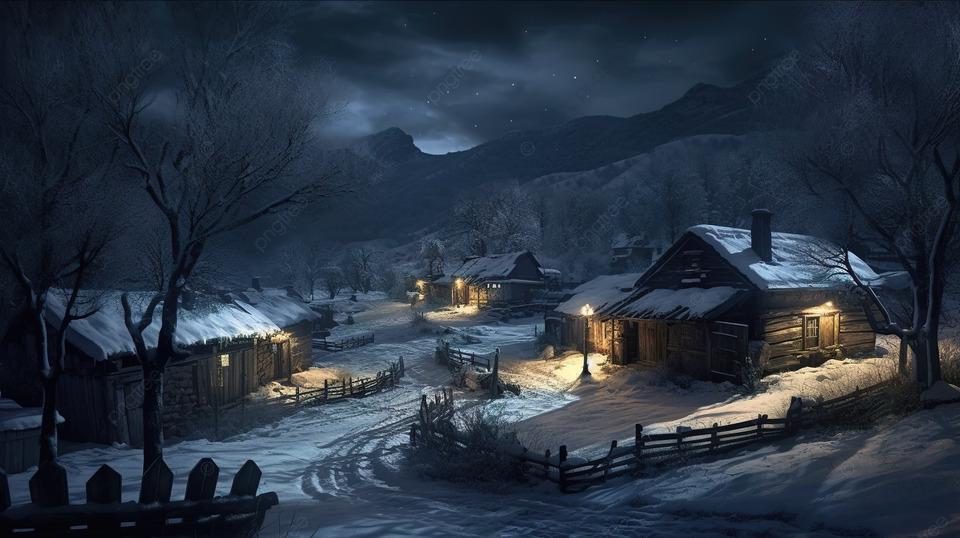Ночь зима (42 фото)