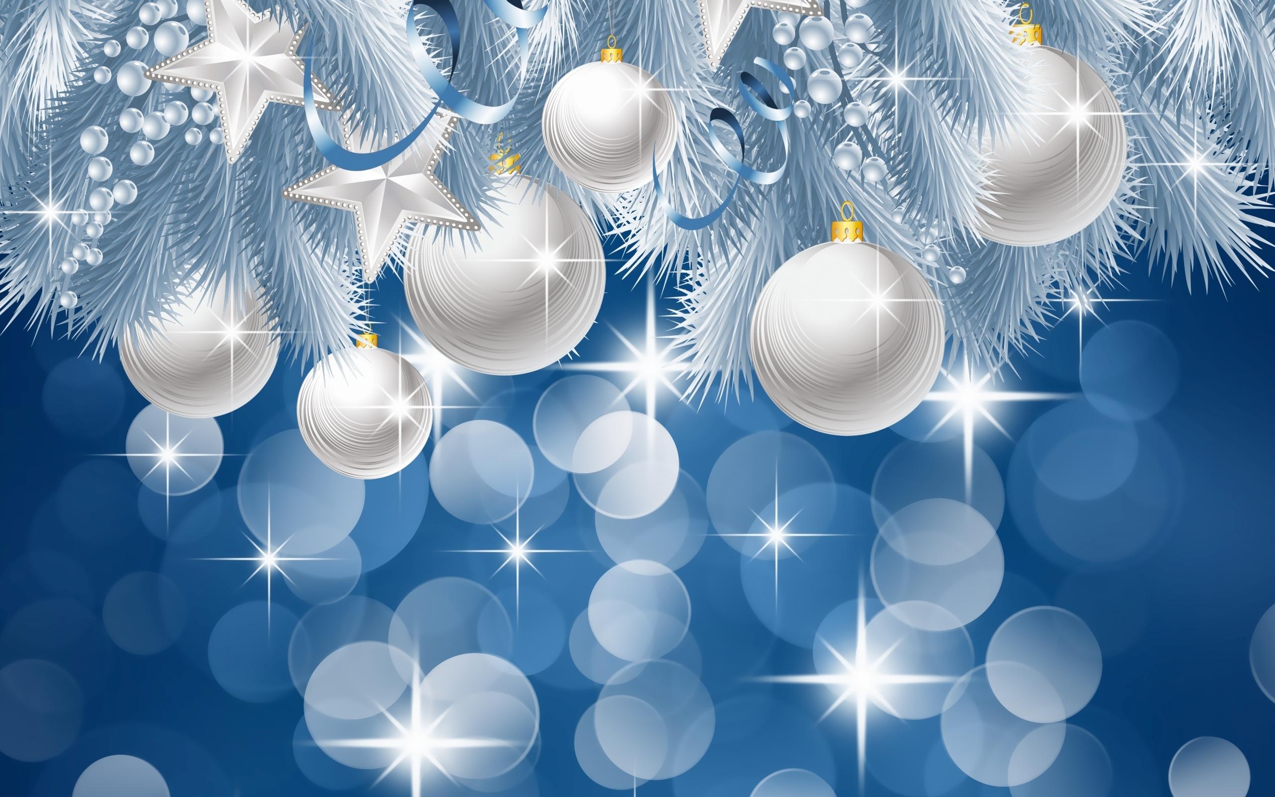 Скачать обои новый год, зима, праздник, новогодние украшения, new year  разрешение 2560x1600 #42818