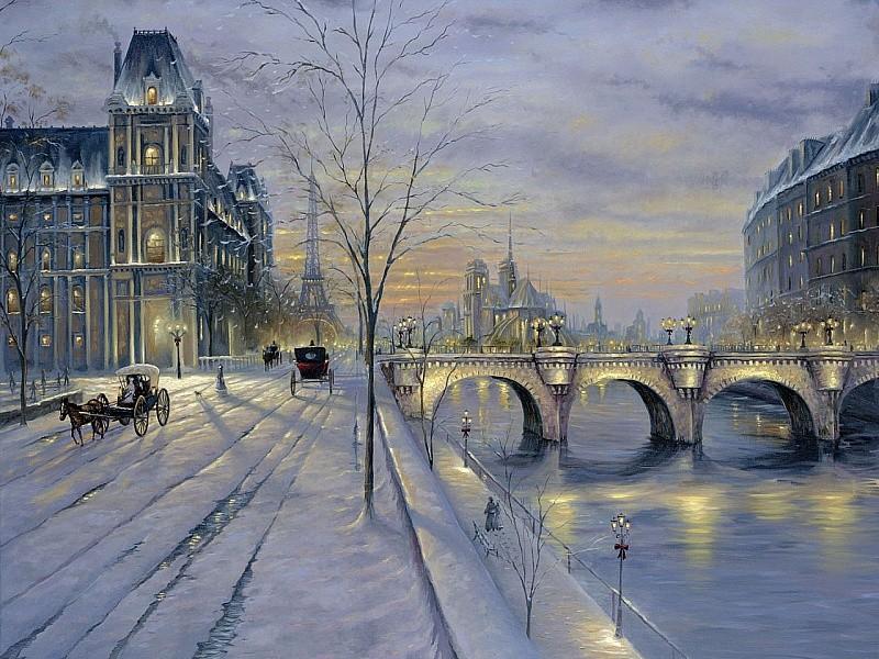 Париж зимой» — создано в Шедевруме