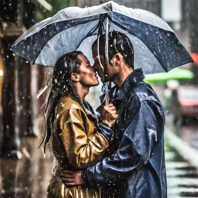 Пара под дождем» — создано в Шедевруме