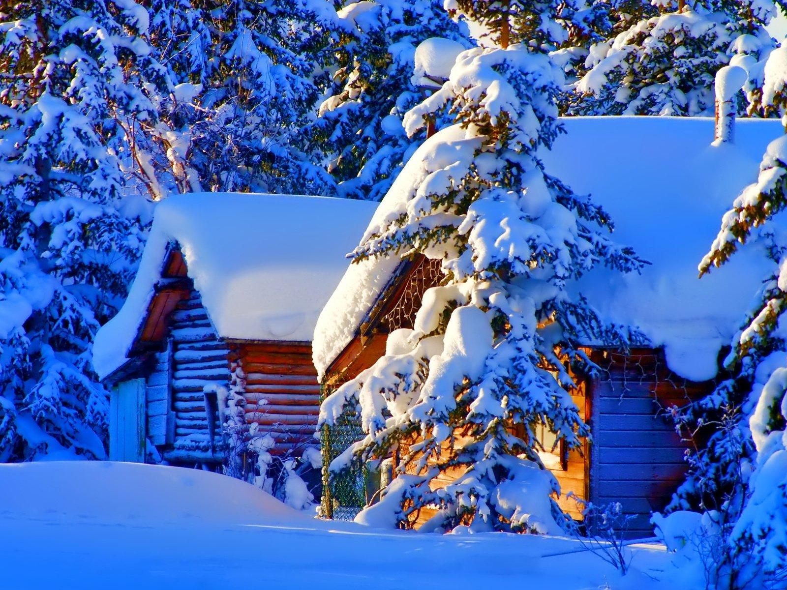 Скачать обои снег, природа, зима, фото, дома разрешение 1600x1200 #104198