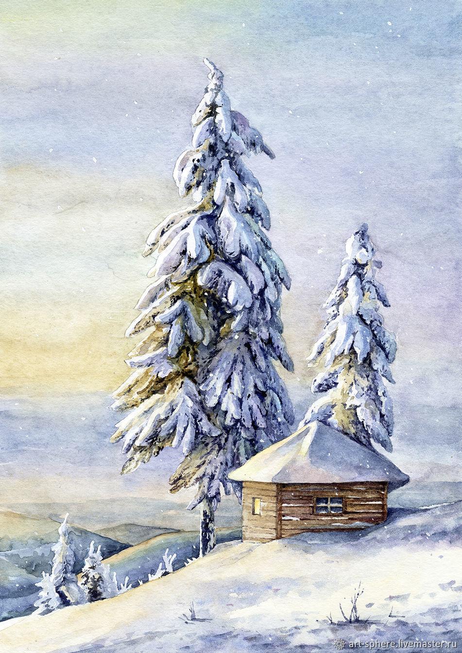 Картины по номерам на холсте с подрамником 40х50 / природа / Зима в деревне  - купить с доставкой по выгодным ценам в интернет-магазине OZON (163506705)