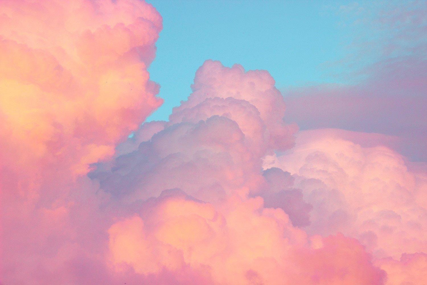 розовое небо мягкое с облаком для фонового горизонтального розового цвета неба  розовый цвет мягкий для обоев Стоковое Фото - изображение насчитывающей  конфета, праздник: 229668418