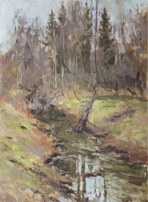Весенний ручей в лесу» картина Малого Александра маслом на холсте — купить  на ArtNow.ru