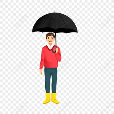 Ежик с зонтиком под дождем» — создано в Шедевруме