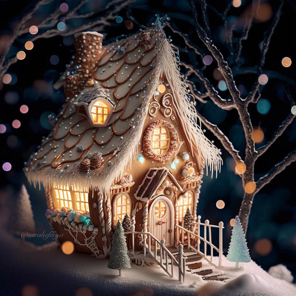 Сказочные зимние домики картинки - 82 фото