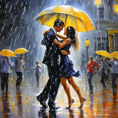 Танец под дождем» — создано в Шедевруме