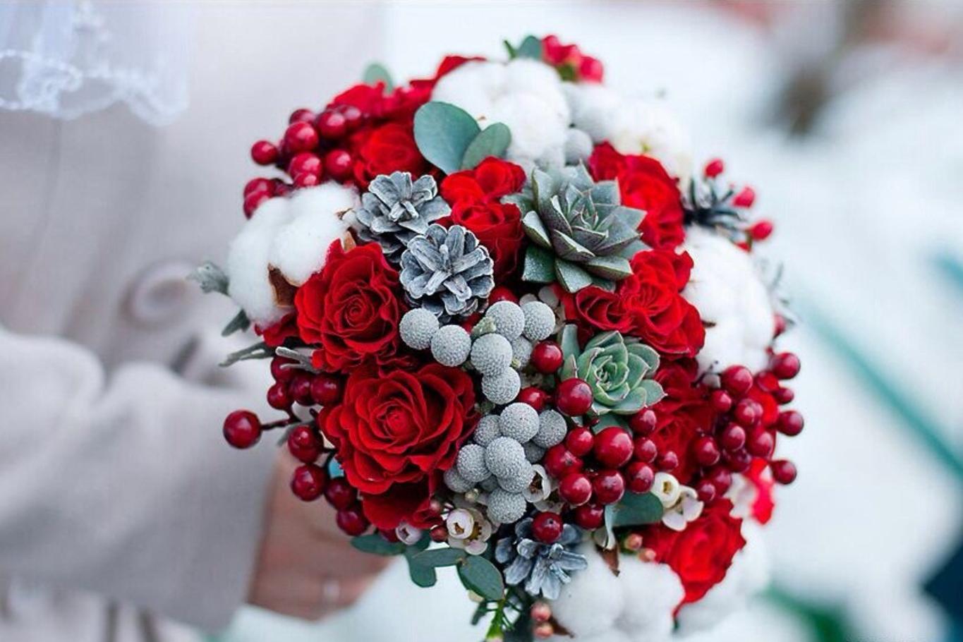 Какие цветы выбирать для свадьбы зимой. Советы от fiftyflowers.ru
