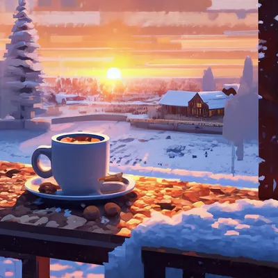 Картинки утро кофе снег (64 фото) » Картинки и статусы про окружающий мир  вокруг