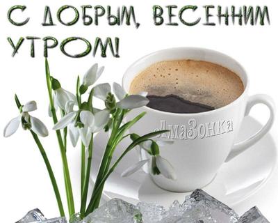 Доброе утро кофе Весна - фото и картинки: 62 штук