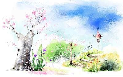 Рисунки весны для срисовки (100 фото) • Прикольные картинки и позитив