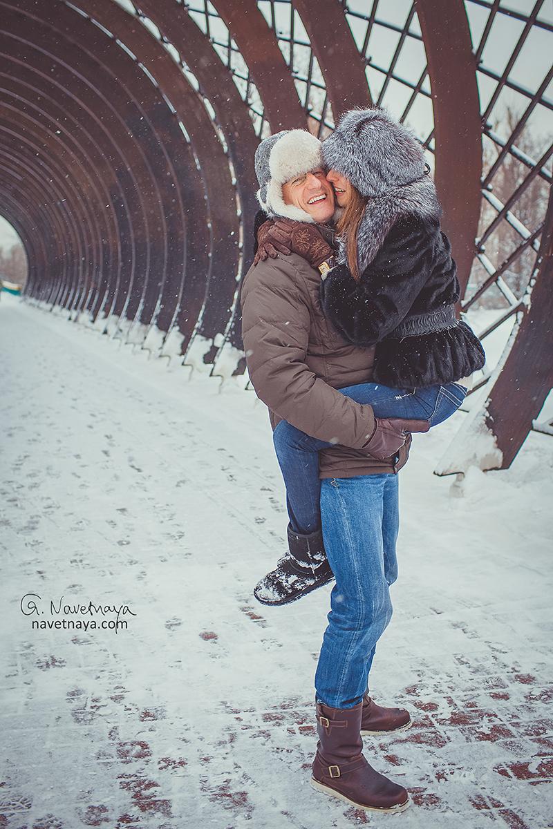 Зимняя фотосессия в стиле love-story