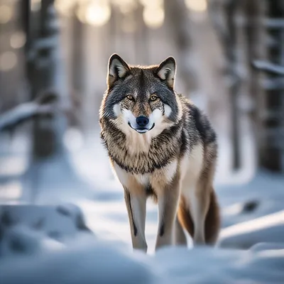 Волк зимой . красиво» — создано в Шедевруме