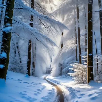 Волшебная зима, в лесу замело все …» — создано в Шедевруме