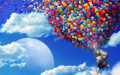 Воздушные шары в небе стоковое изображение. изображение насчитывающей  потеха - 158360423