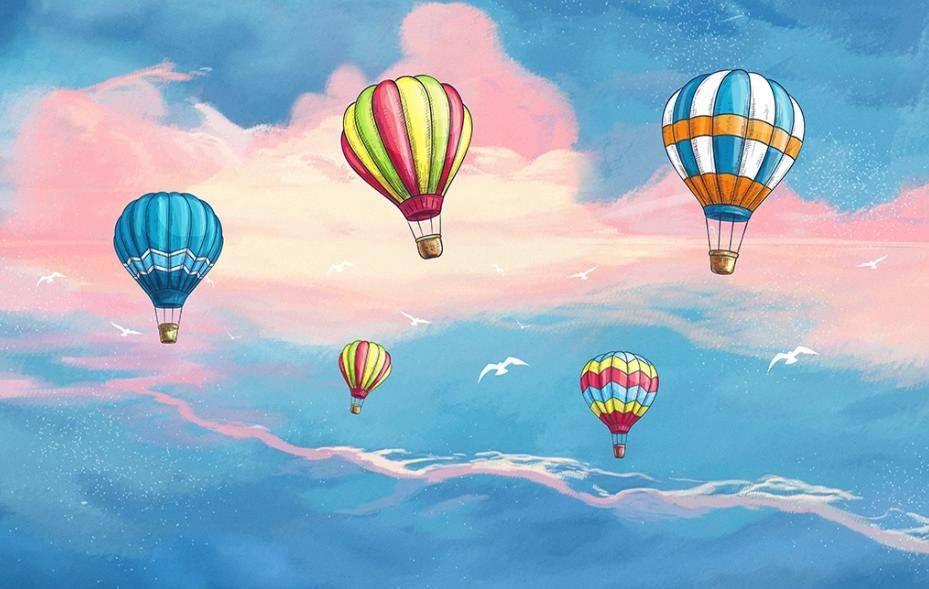 Фотообои Воздушные шары в небе купить в Балаково, Арт. 15-306 в  интернет-магазине, цены в Мастерфресок