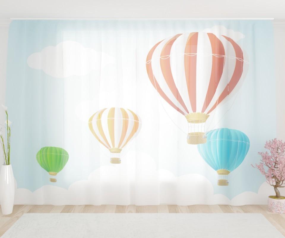 Фотообои Яркие воздушные шары в небе с животным артикул Dv-030 купить в  Оренбург|;|9 | интернет-магазин ArtFresco