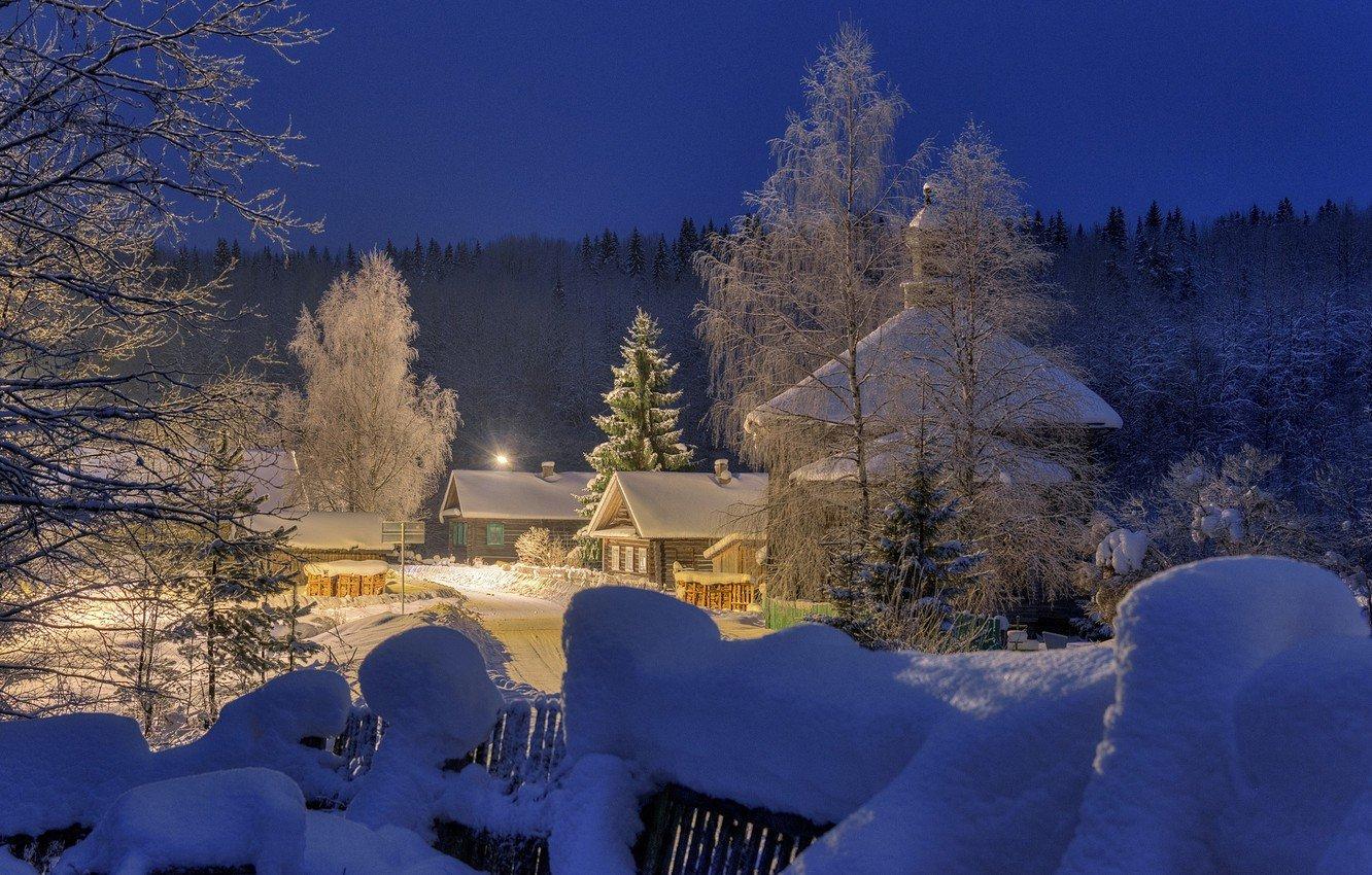 Зима, деревня, эстетично, красиво, …» — создано в Шедевруме