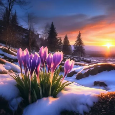 Зима природа февраль - фото и картинки: 68 штук