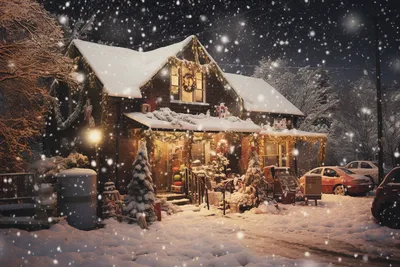 Бесплатное изображение: снег, зима, Рождество, зима, новый год, подарок,  ленты, куклы, игрушки