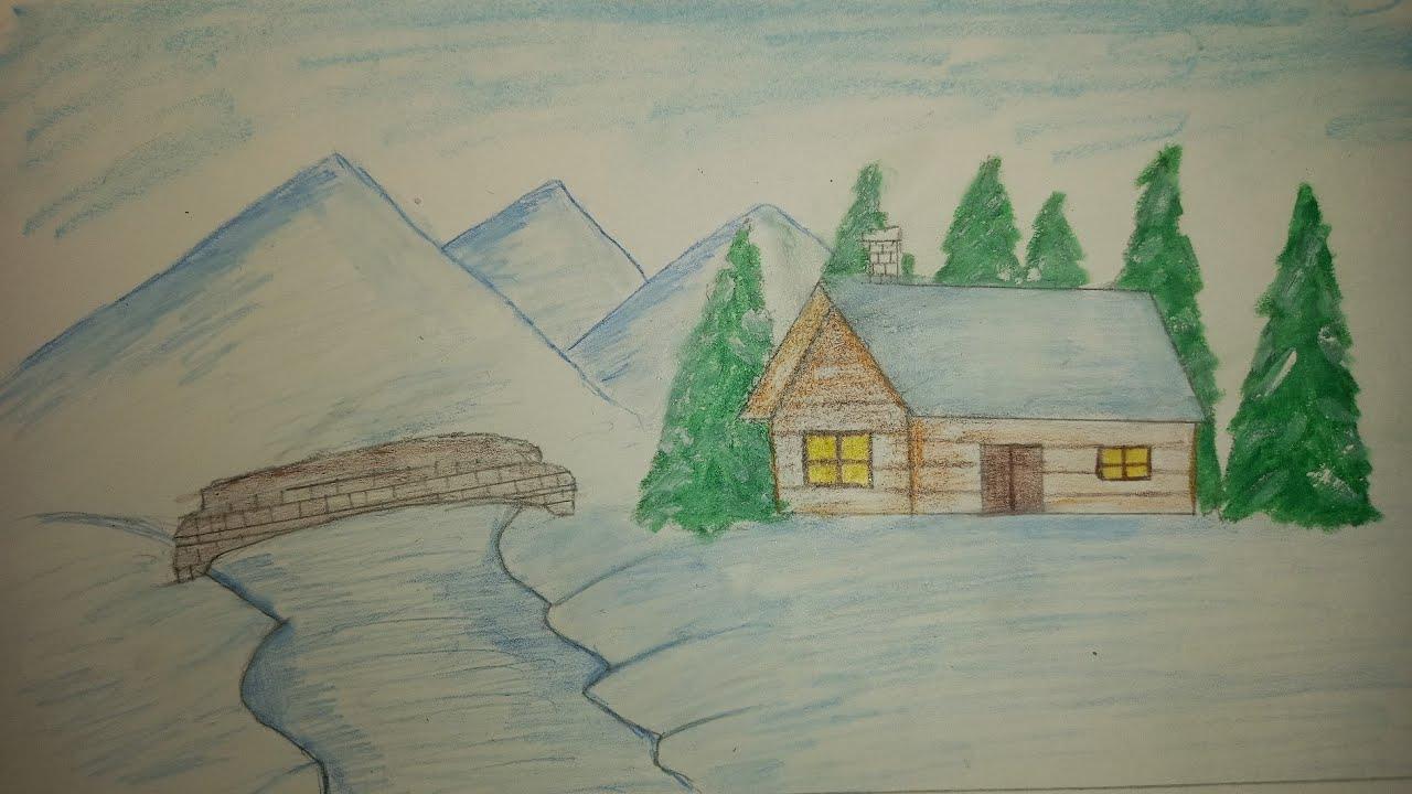 Рисунок зима зимушка карандашом (47 фото) » Рисунки для срисовки и не только