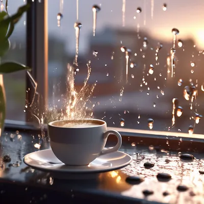 Чашка Кофе И Смартфон На Дождь — стоковые фотографии и другие картинки Дождь  - Дождь, Кофе - напиток, Без людей - iStock