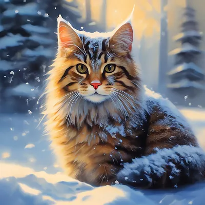 Кот зимой» — создано в Шедевруме