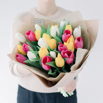 Букет тюльпанов \"Весеннее настроение\" – купить недорого с доставкой по  Москве