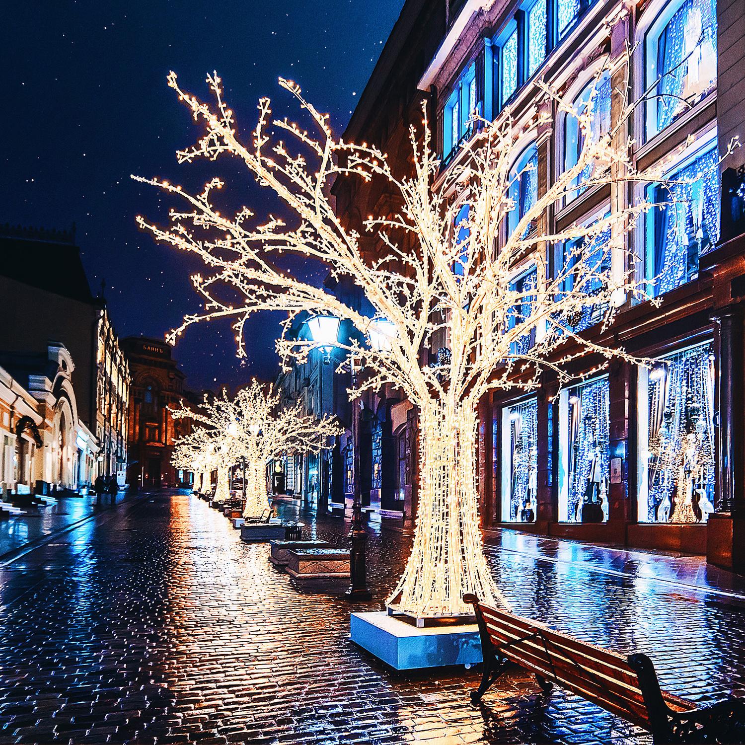 Зима в городе вечерняя улица. …» — создано в Шедевруме