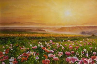Летний рассвет» картина Лактаева Романа маслом на холсте — купить на  ArtNow.ru