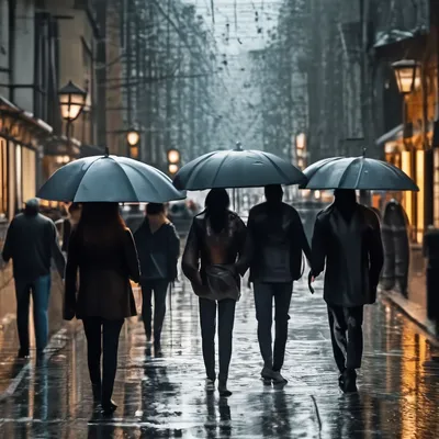 люди под дождём редакционное стоковое фото. изображение насчитывающей  зонтик - 234716898