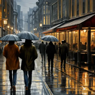 Люди Ходят С Зонтиками Под Дождем — стоковые фотографии и другие картинки  Дождь - Дождь, Стамбул, Турция - iStock