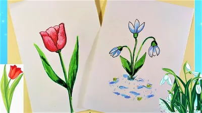 Рисунки на тему весны для срисовки