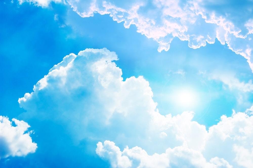 Фотообои Небо облака и солнце купить на стену • Эко Обои