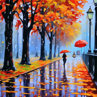 Осенний дождь | ArtBUP – международная платформа для живописи