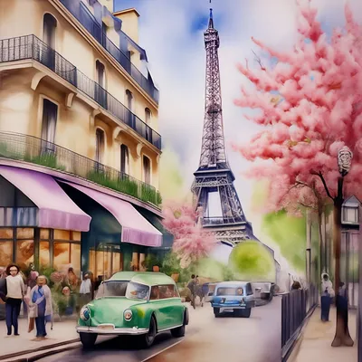 Весна в париже | Премиум Фото