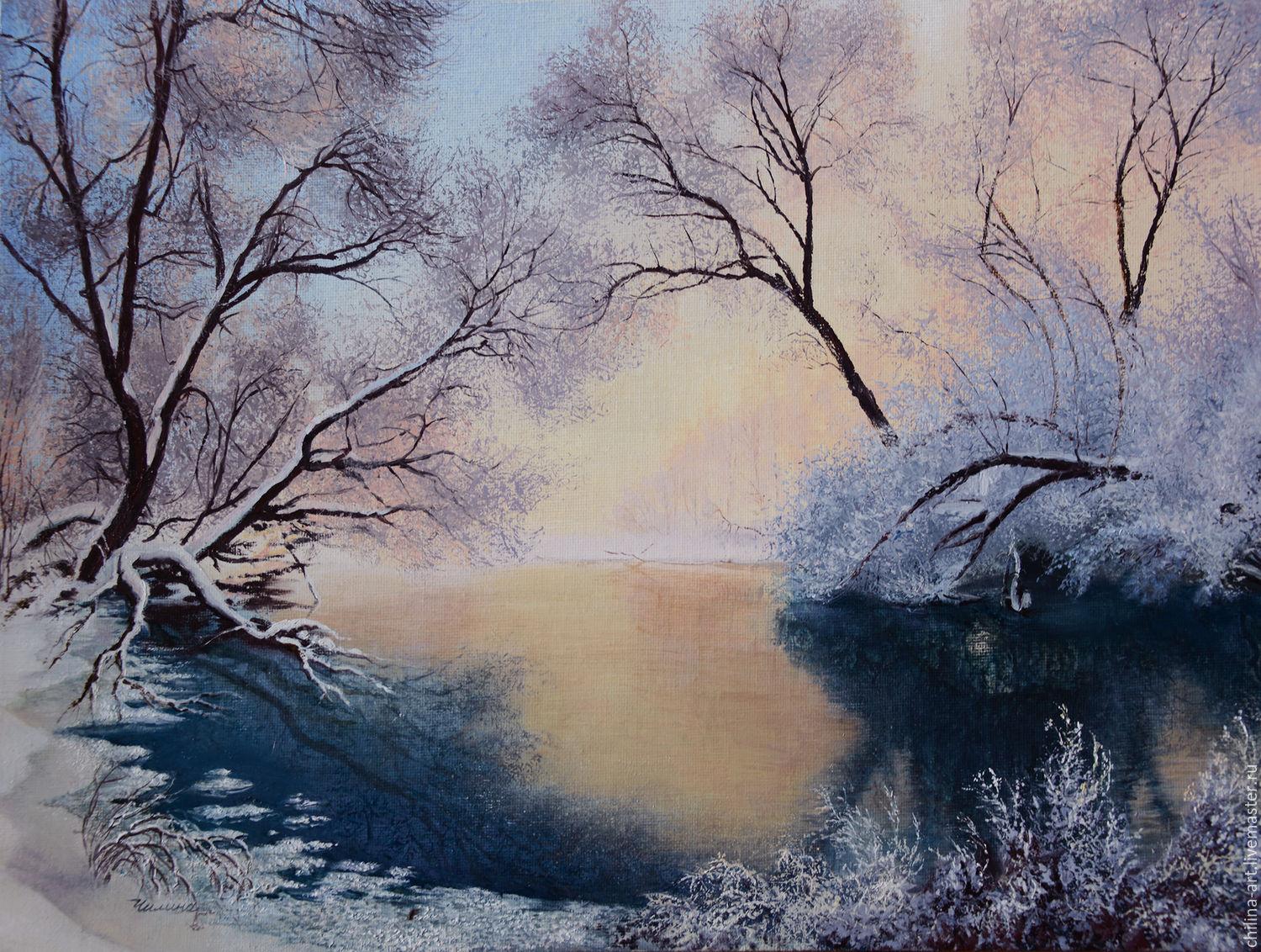 Купить картину Внезапно ранняя зима в Москве от художника Дерун Екатерина